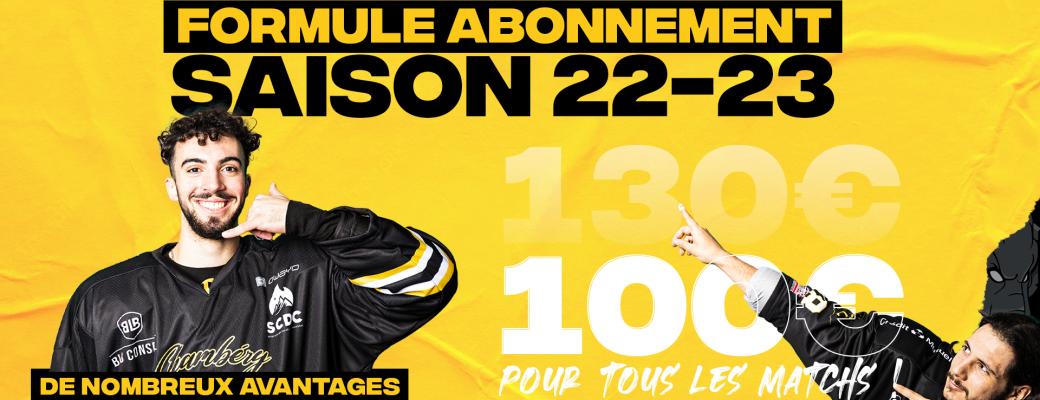 Formule abonnement saison 22-23 : Chambéry Hockey