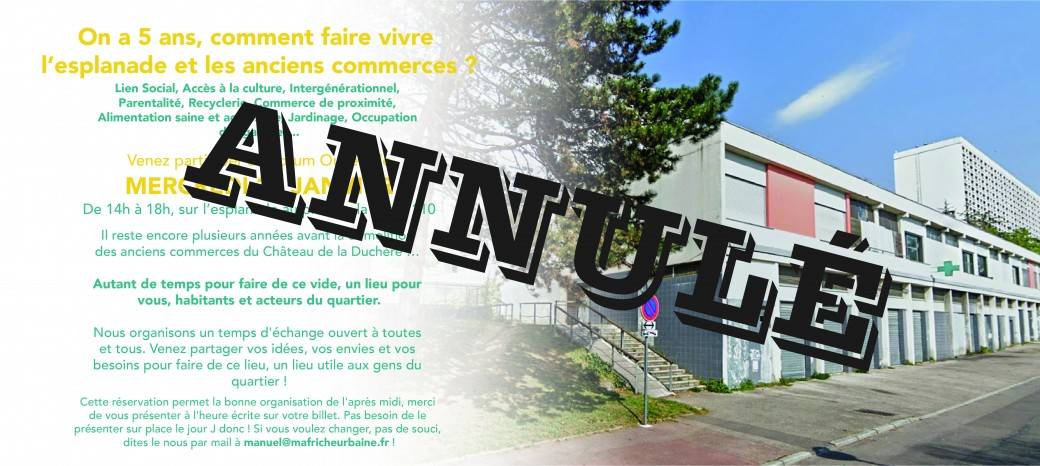 On a 5 ans, comment faire vivre l’esplanade et les anciens commerces ?