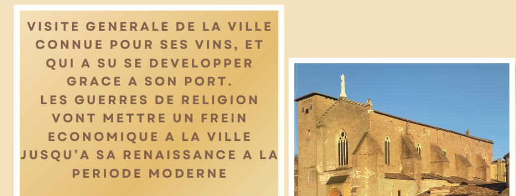 GAILLAC -  VISITE GUIDEE GENERALE - série pépites historiques