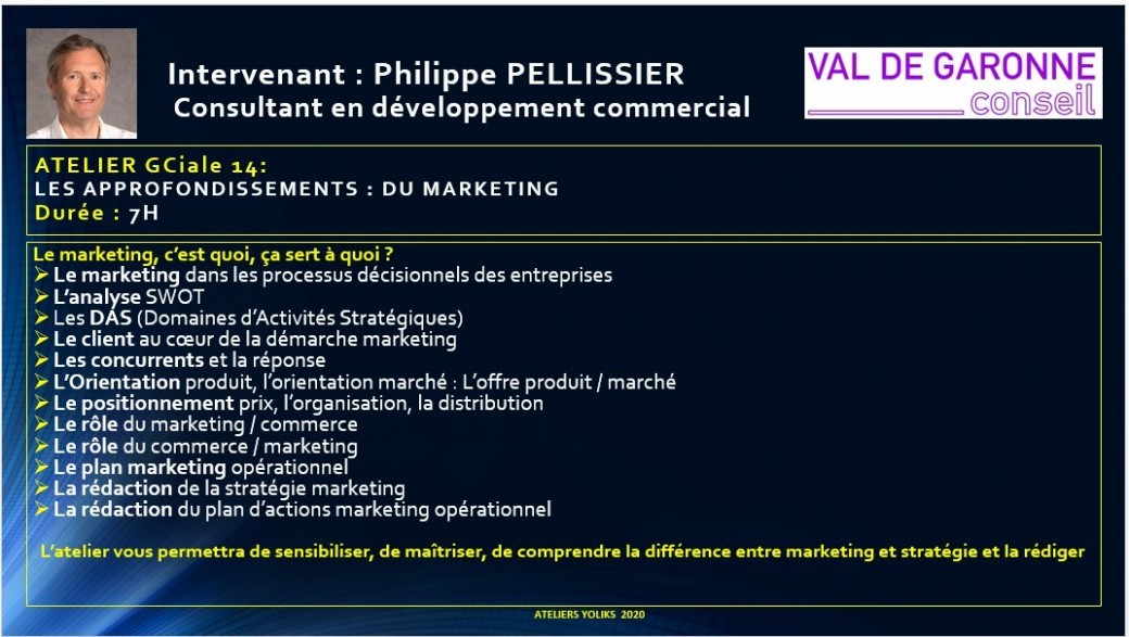GCiale 14 - Les approfondissements du marketing 