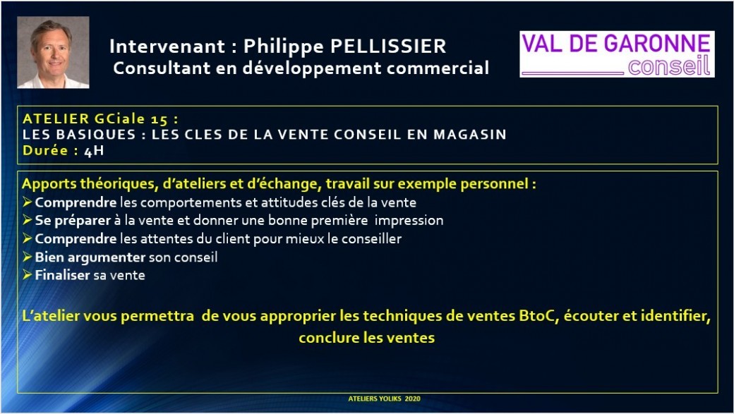 GCiale 15 - Les basiques : les clés de la vente en conseil en magasin