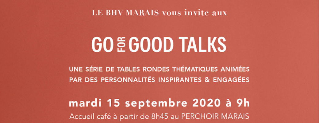 GO FOR GOOD TALKS - Mardi 15 septembre