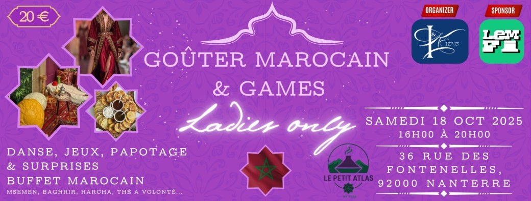 Goûter Marocain & Games - Ladies Only by IKEvents