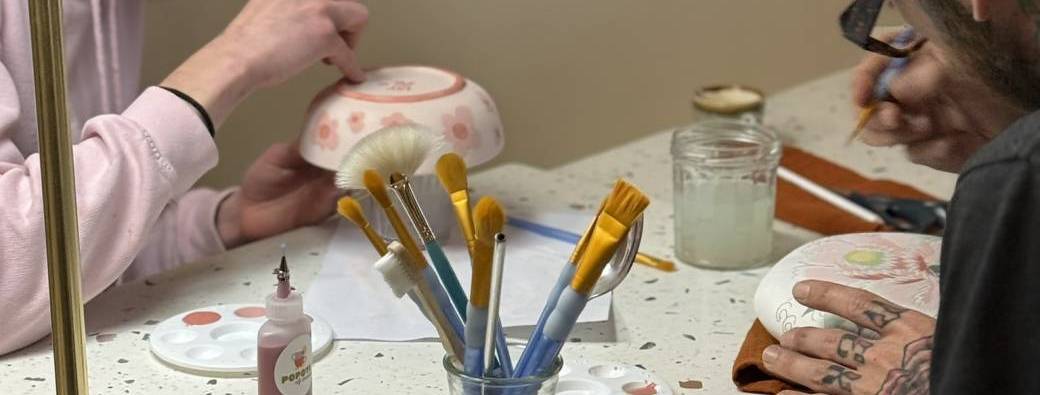 Goûter - Peinture sur céramique chez Mimosa