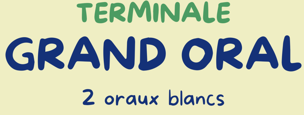 Grand Oral – 2 oraux blancs - Terminale