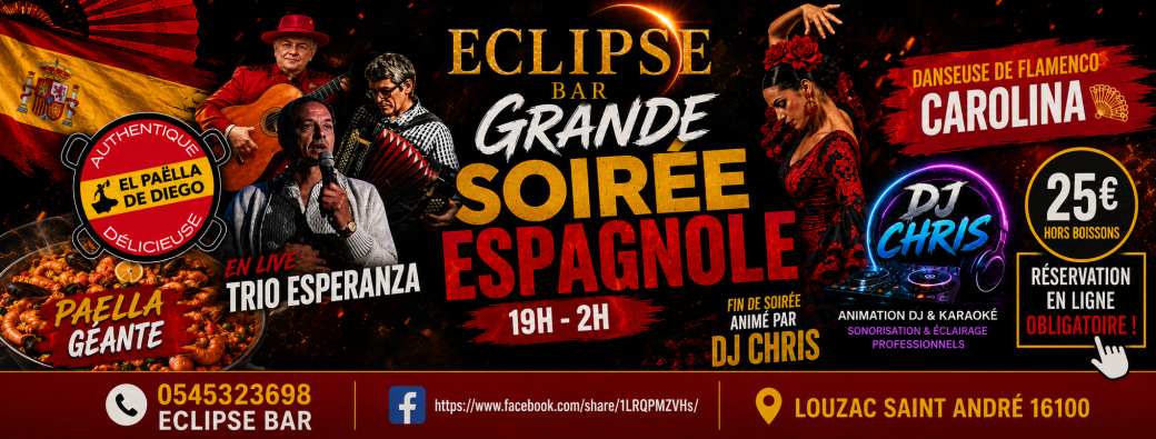GRANDE SOIREE ESPAGNOLE eclipse bar