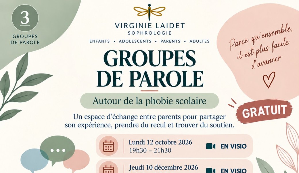 Groupe de paroles gratuit : Phobie scolaire/refus scolaire anxieux