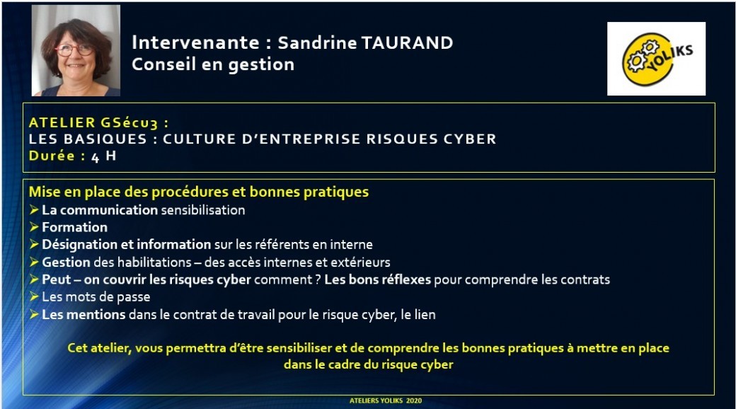 GSécu 3 - Les basiques : culture entreprise risque cyber 