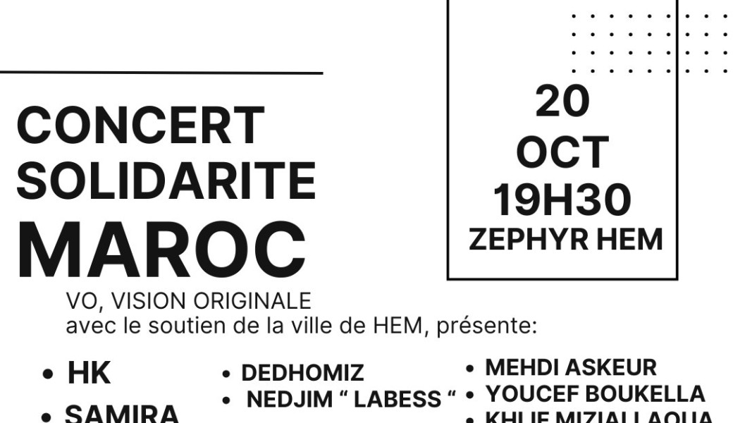 HK  et guest solidarité maroc