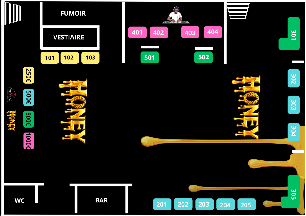 Honey X Saint Valentin TABLE