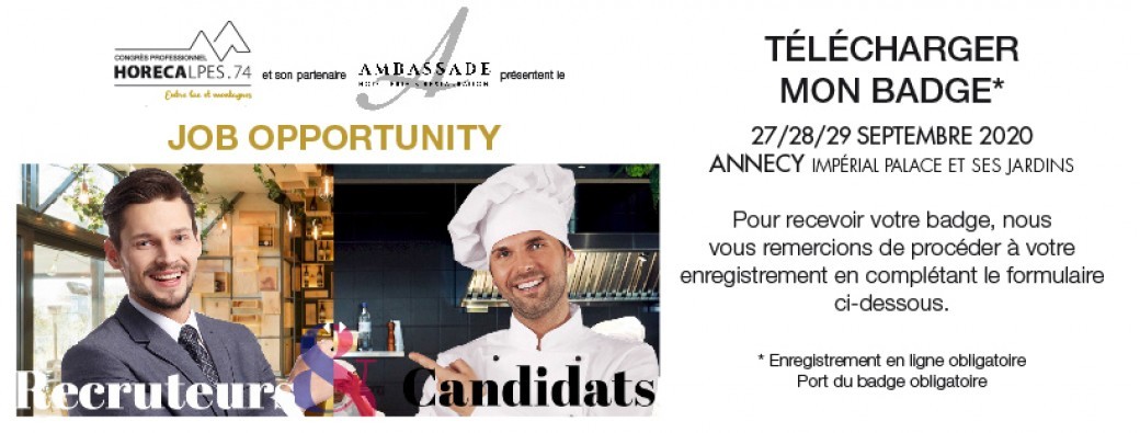 HORECALPES 20 - JOB OPPORTUNITY