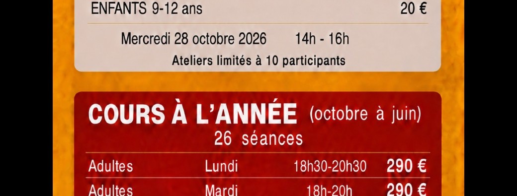 Cours de Théâtre et Ateliers - Inscriptions