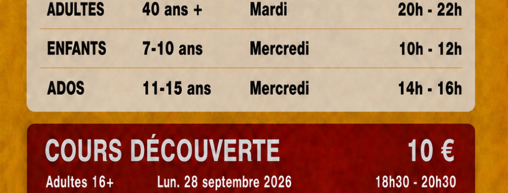 Cours de Théâtre - Inscriptions