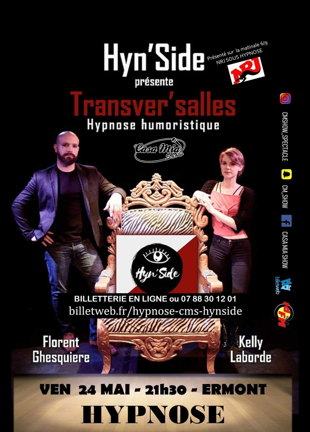 Spectacle Hypnose au CMShow avec Hyn'Side