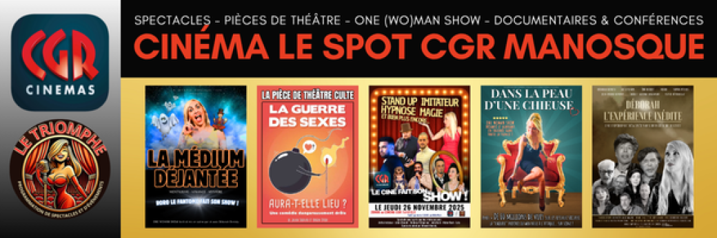 CGR MANOSQUE : "Hypnose, Humoriste Musical et Duo Comique" - Le Ciné fait son Show !