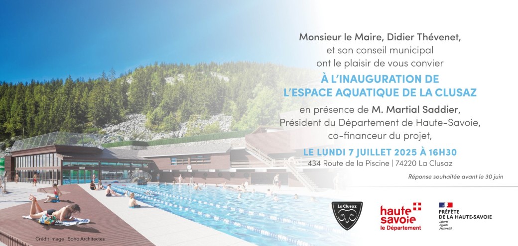 Inauguration de l'Espace Aquatique La clusaz