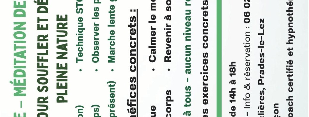 Initiation à la méditation de pleine conscience en pleine nature – 1/2 journée