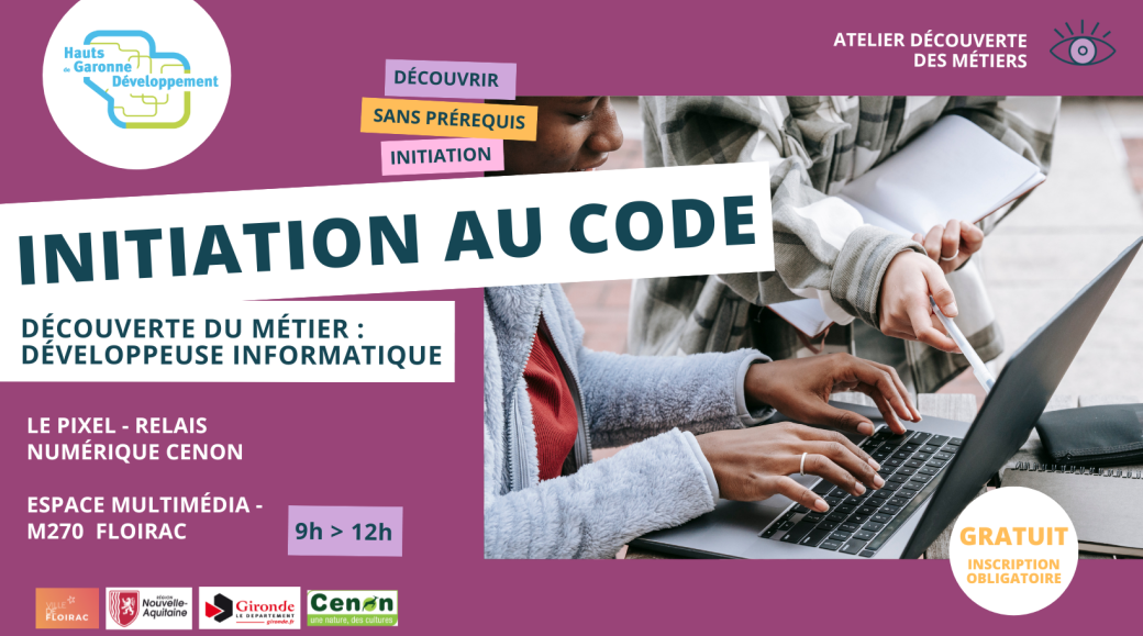 Initiation au code / Découverte des métiers du développement informatique