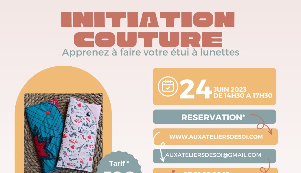 Tickets : Atelier couture découverte de la machine à coudre ou couture  débutant.e - Billetweb