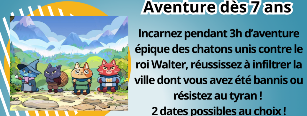 Tickets : Initiation Jeu de Rôle - Donjons et chatons - Billetweb