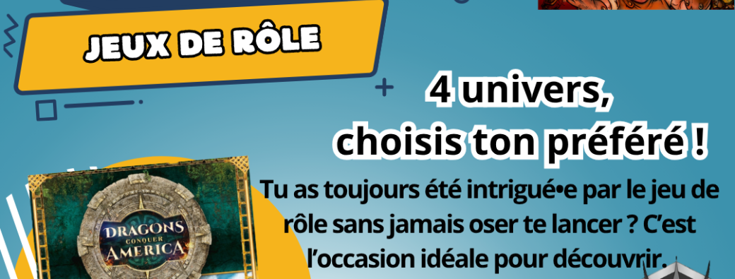 Tickets : Initiation Jeu de Rôle - Billetweb
