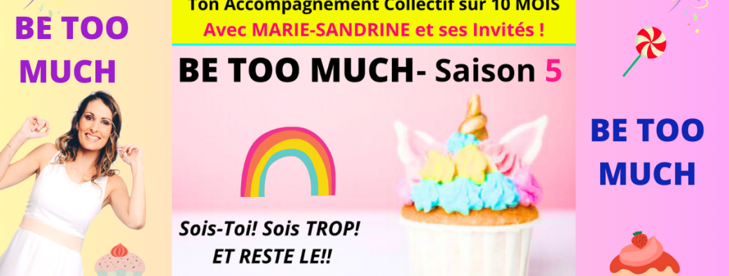 INSCRIPTION à la Saison 5 de mon Programme Collectif BE TOO MUCH