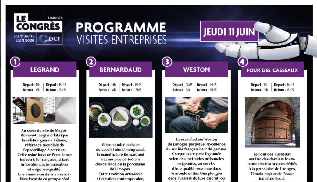 Inscription aux visites d'entreprise & Brunch du Congrès DCF 2026