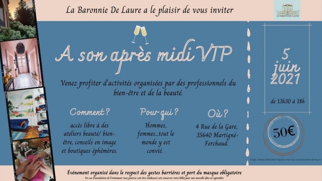 Inscription partenaire Après midi bien-être du 5 Juin à La Baronnie de Laure