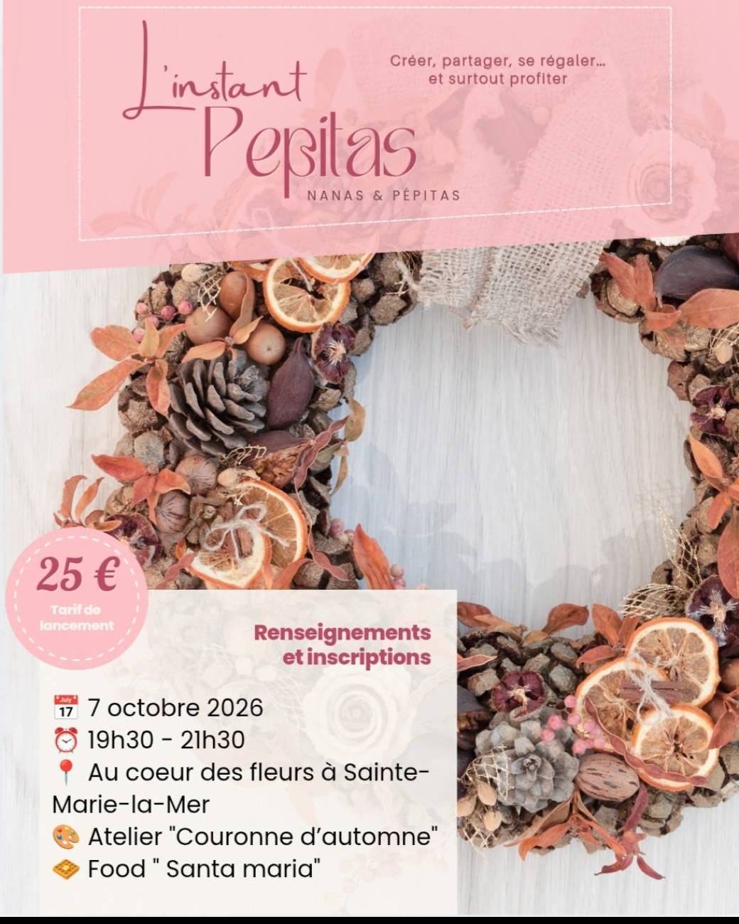 Instant Pépitas – couronne d’automne 