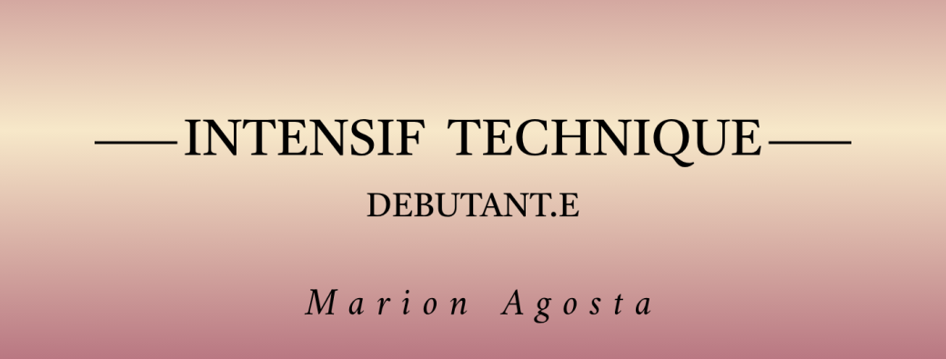 INTENSIF TECHNIQUE / Débutant.e