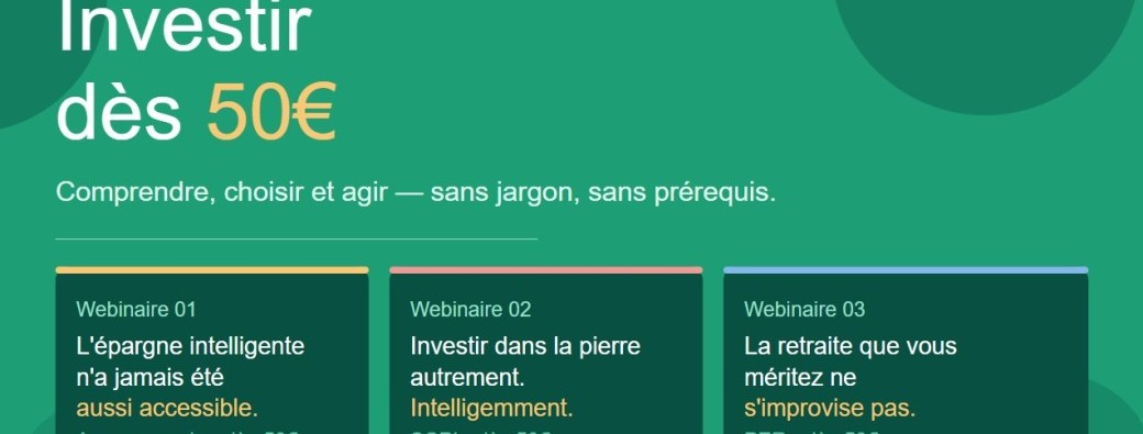 Investir dès 50€