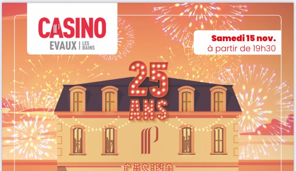 Invitation 25 ans Casino Evaux les Bains