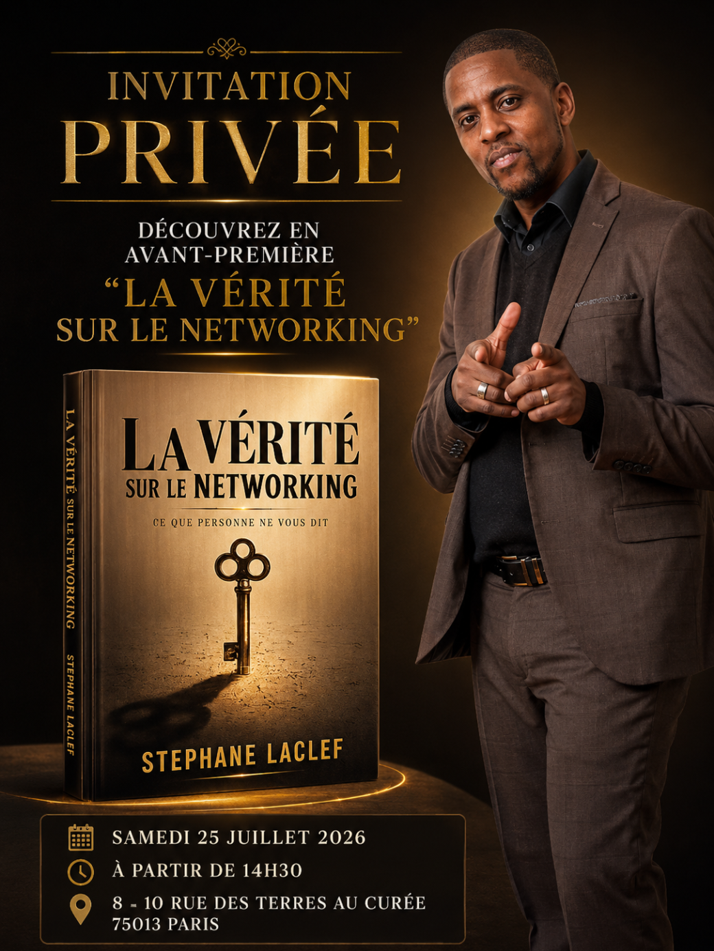 Invitation Privée - Lancement en avant-première du 1er Livre de Stéphane LACLEF