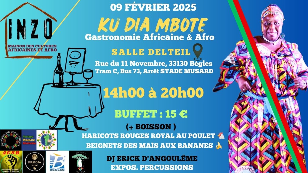 INZO (Mson des Cultures Africaine et Afro) : KU DIA MBOTÉ/Découverte Gastronomique Africaine & Afro