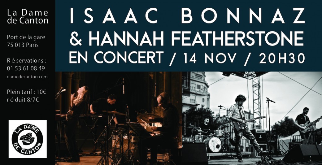 ISAAC BONNAZ + 1ère partie Hannah Featherstone