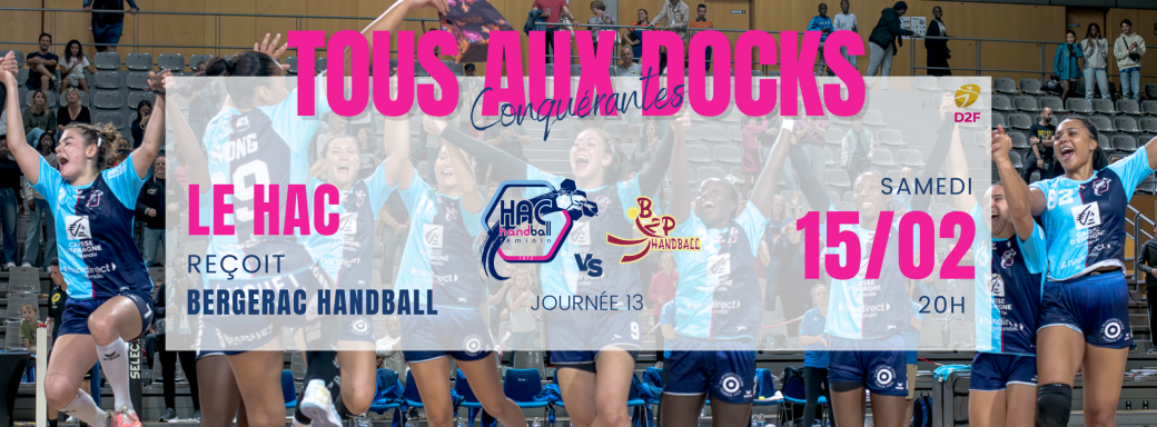 J13 D2F LE HAC HANDBALL RECOIT BERGERAC PERIGORD POURPRE HANDBALL