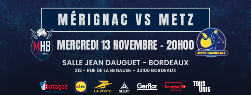 J7 LBE MÉRIGNAC Handball vs METZ Handball