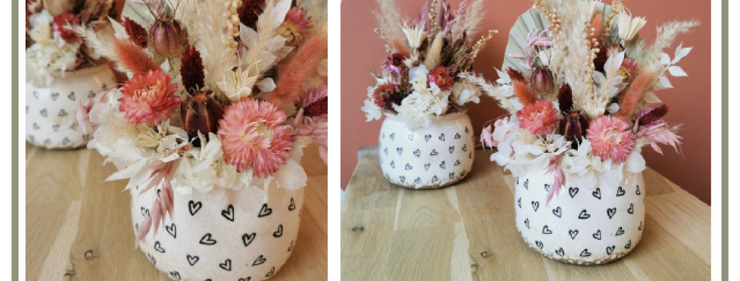 Je crée ma composition piquée en fleurs séchées