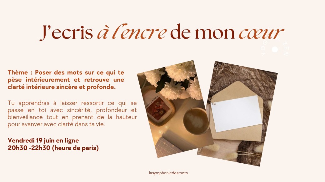 J'écris à l'encre de mon coeur 