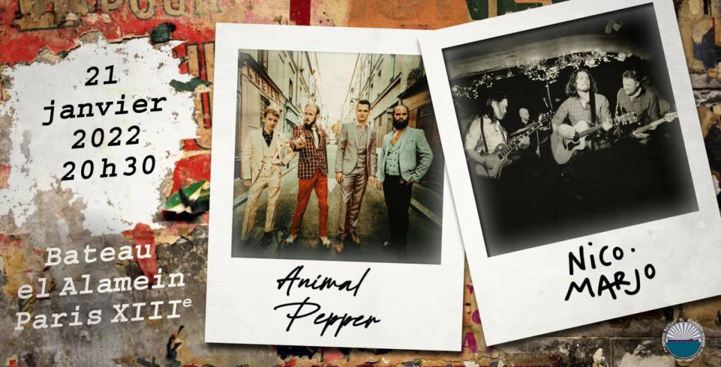 Ven. 21/01/22 : NICO MARJO + ANIMAL PEPPER