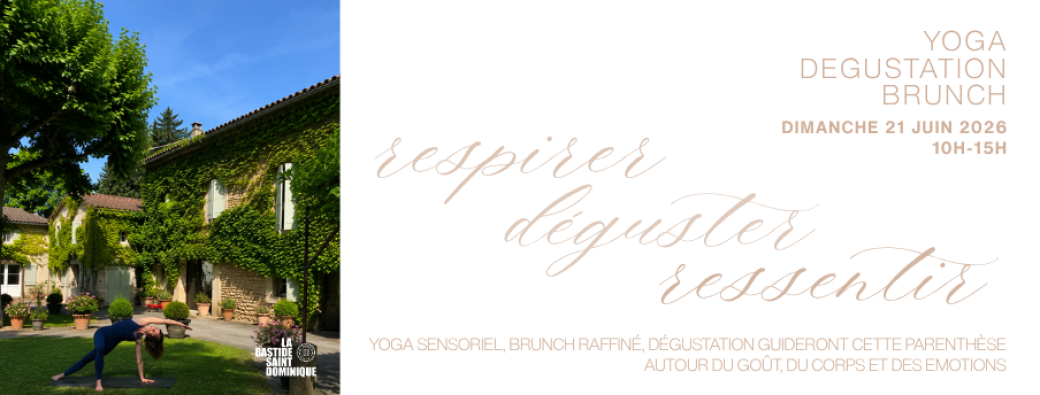 Yoga, dégustation, brunch - respirer, déguster, ressentir