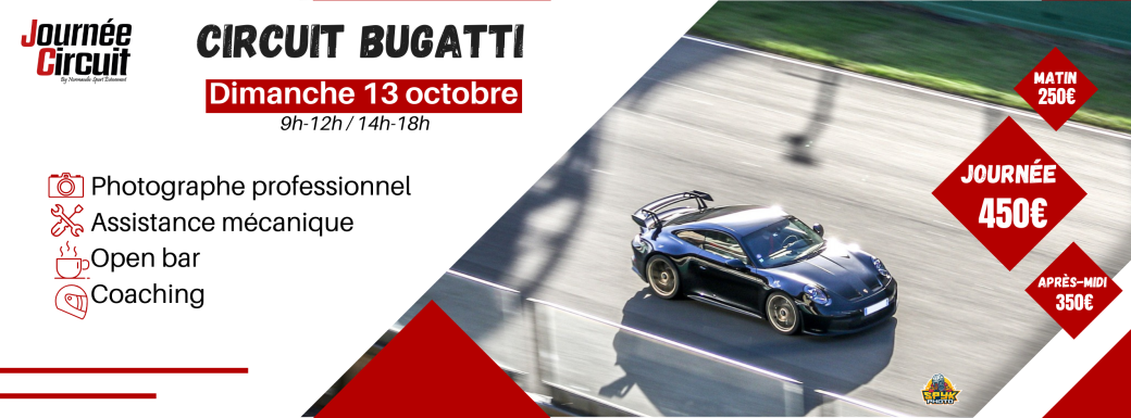 Journée Circuit Bugatti Dimanche 13 octobre 2024 