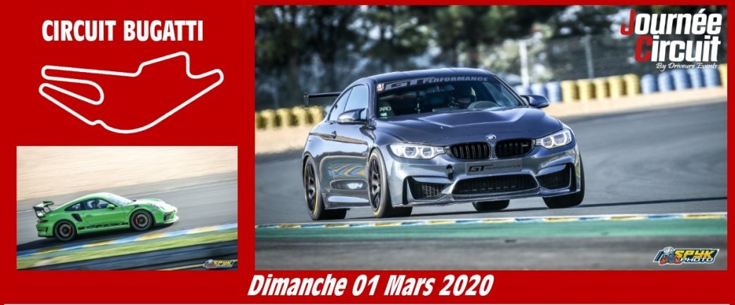 Journée circuit Bugatti le 1 Mars 2020