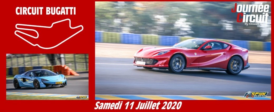 Journée circuit Bugatti le 11 Juillet 2020