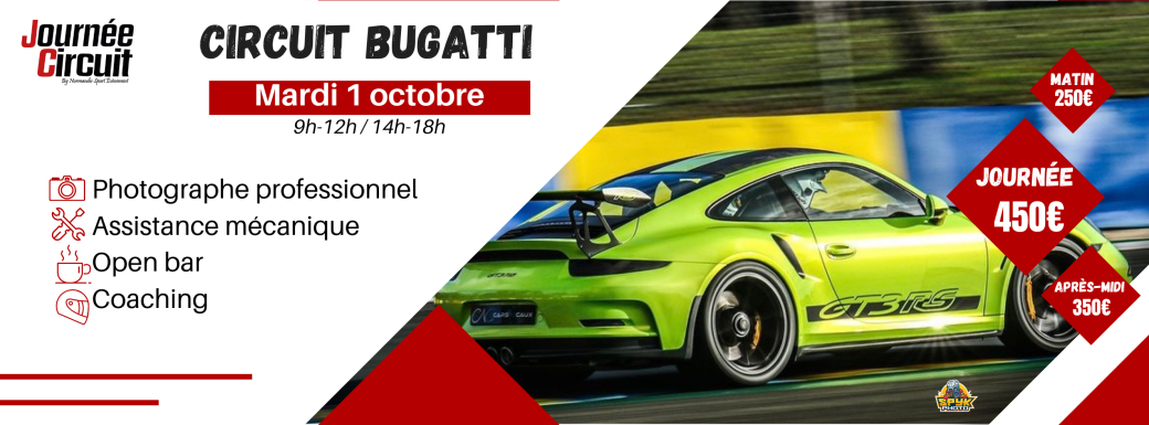 Journée Circuit Bugatti lundi 1 octobre 2024 