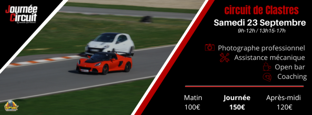 Journée Circuit Clastres le samedi 23 septembre 2023