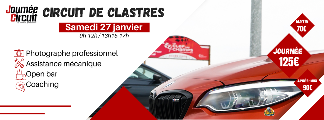 Journée Circuit Clastres le samedi 27 janvier 2024