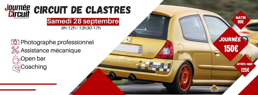 Journée Circuit Clastres le samedi 28 septembre 2024