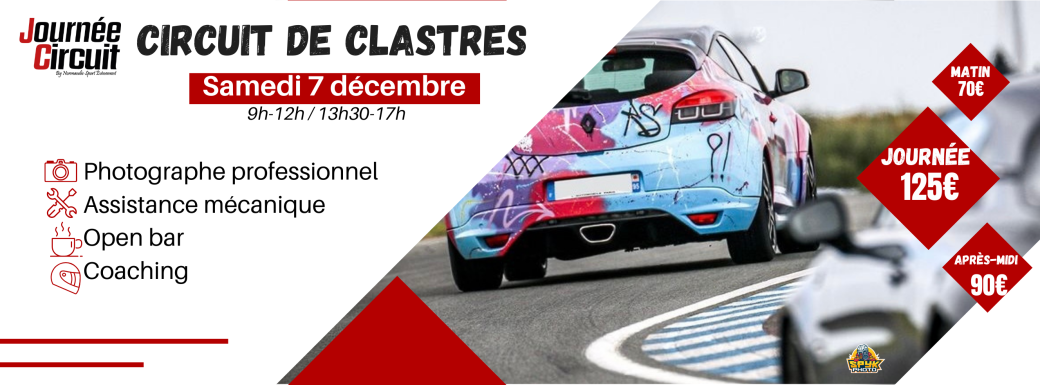 Journée Circuit Clastres le samedi 7 decembre 2024