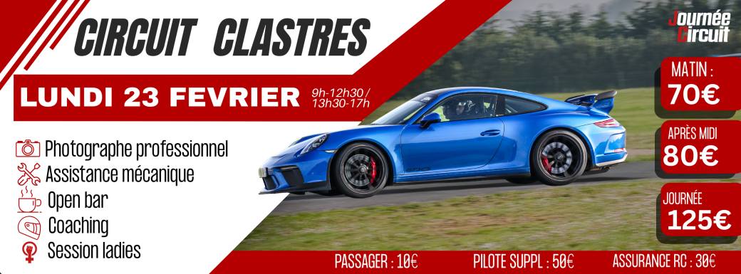 Journée Circuit Clastres lundi 23 Février 2026